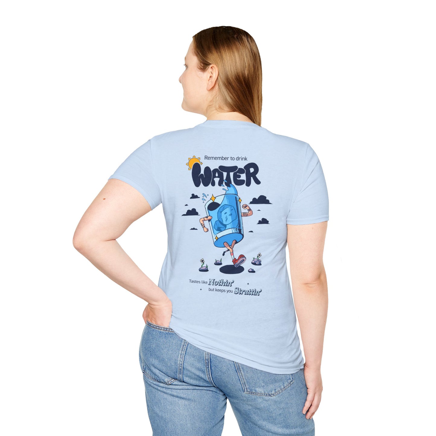 Drink Water Reminder Unisex Softstyle T-Shirt