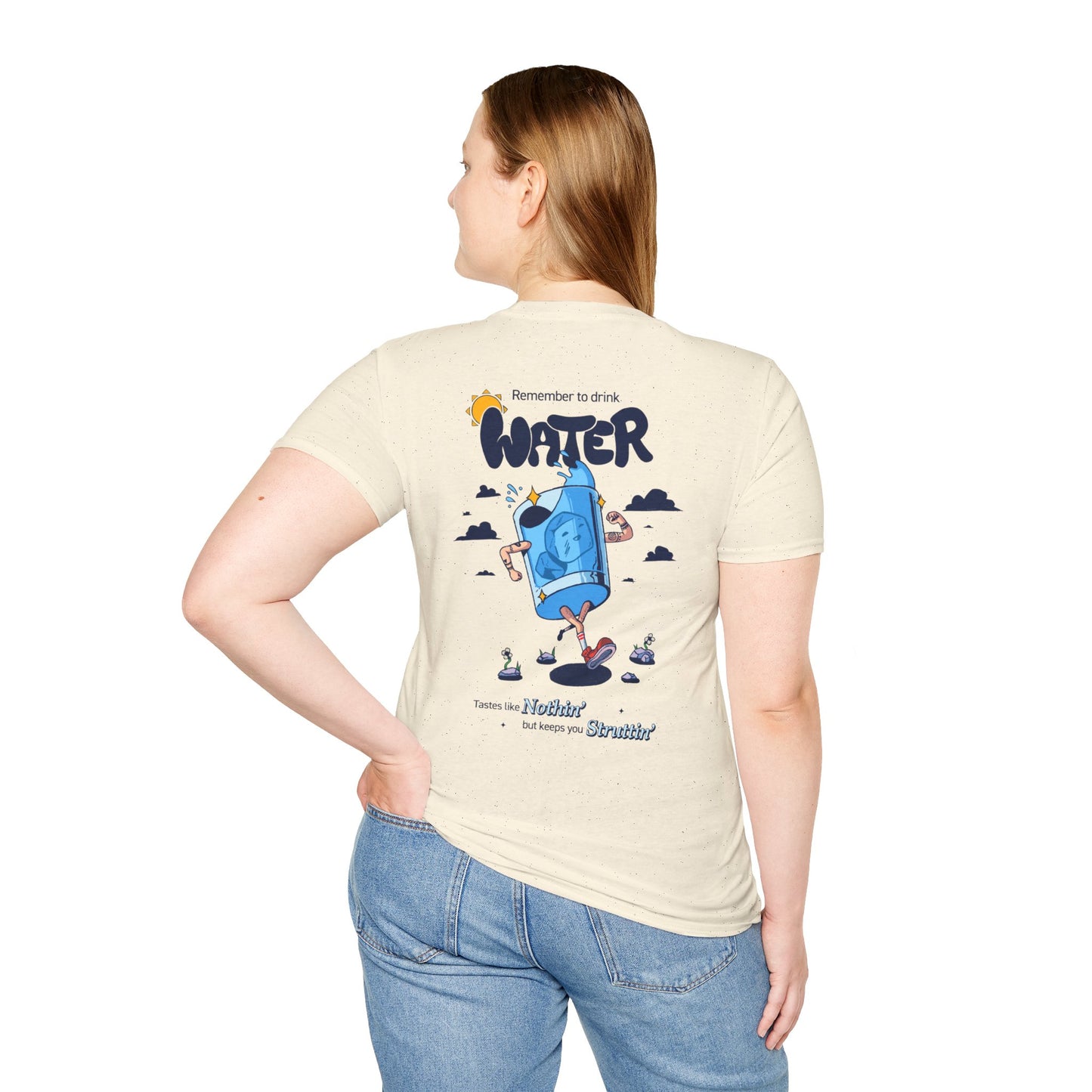 Drink Water Reminder Unisex Softstyle T-Shirt