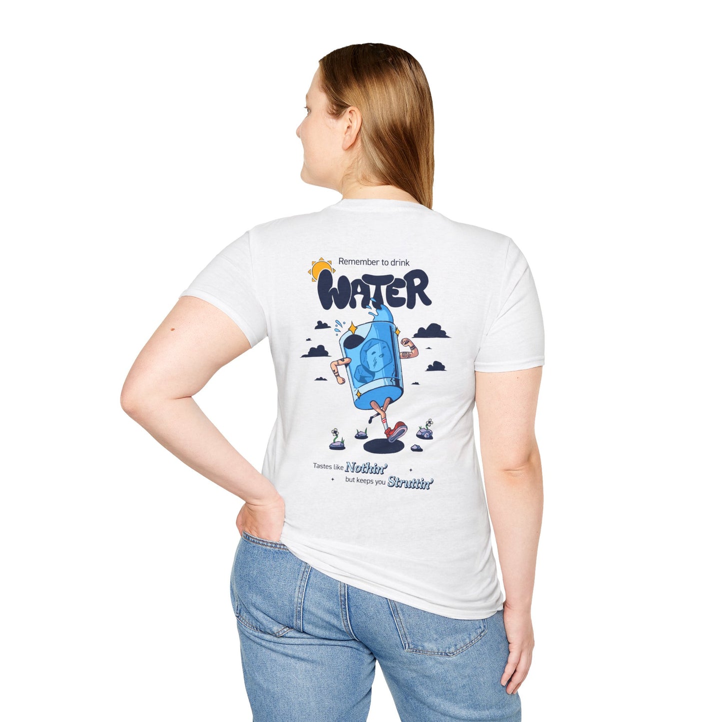 Drink Water Reminder Unisex Softstyle T-Shirt