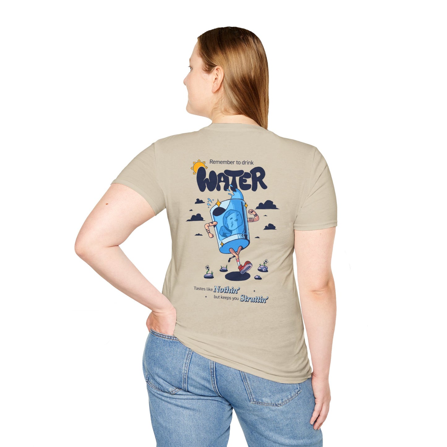 Drink Water Reminder Unisex Softstyle T-Shirt